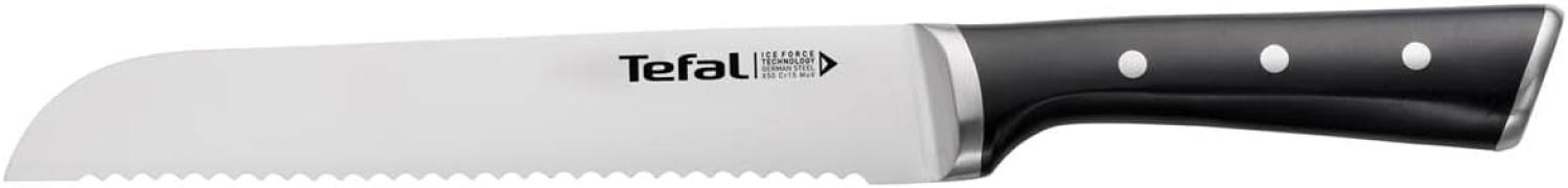 Tefal Ice Force K23204 Brotmesser | 20 cm | Handschutz | Langlebig | Korrosionsschutz | Edelstahl | Schwarz Bild 1