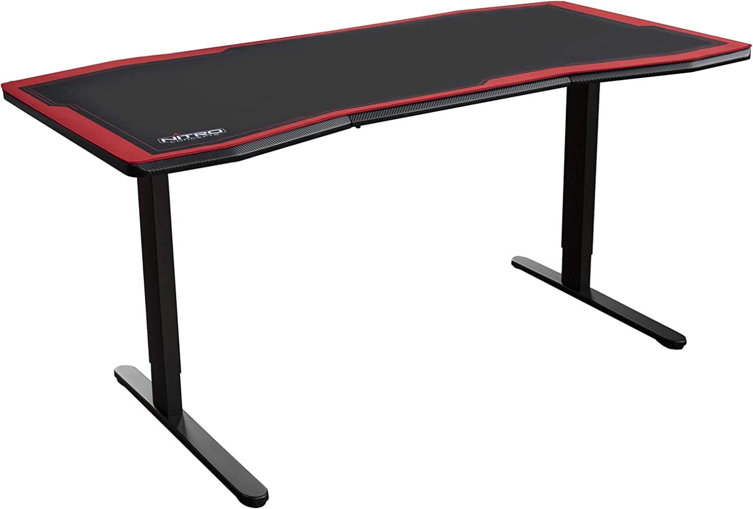 NITRO CONCEPTS D16M Gaming Tisch - Schreibtisch Computertisch 1600x800mm Carbon Red (Rot) Bild 1