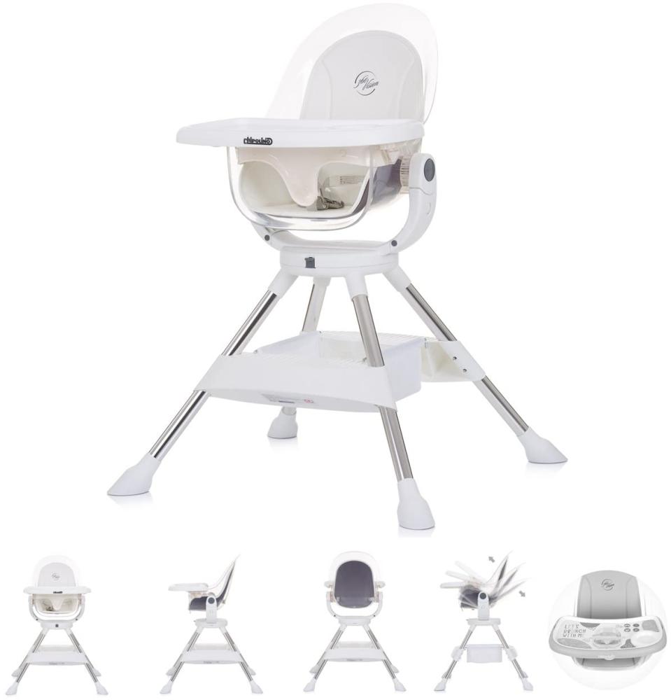 Chipolino Kinderhochstuhl Vision, Sitz 360° drehbar, Rückenlehne verstellbar weiß Bild 1