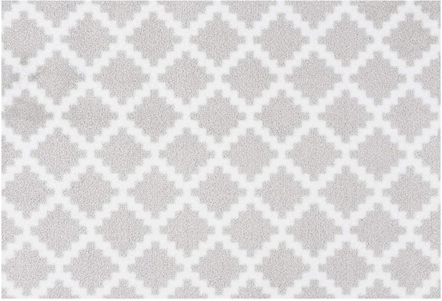 Kurzflor Fußmatte Elegance Grau Weiß - 50x70x0,7cm Bild 1