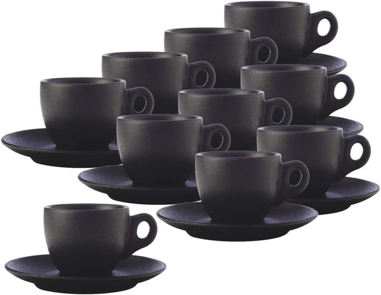 Maxwell & Williams AX0354 CAVIAR BLACK Espressotasse mit Untertasse, Premium-Keramik Bild 1