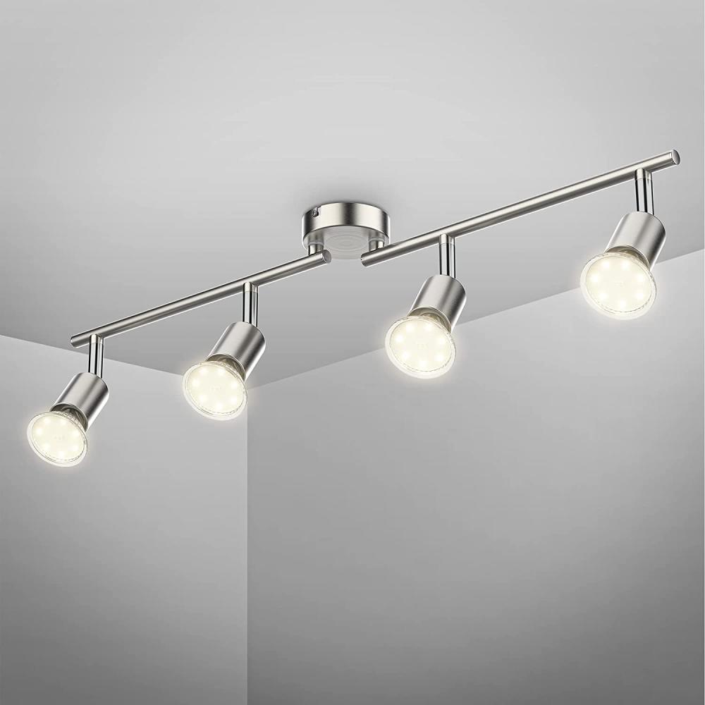 LED Deckenleuchte Wohnzimmer GU10 Metall Lampe Decken-Spot schwenkbar 4-flammig Bild 1