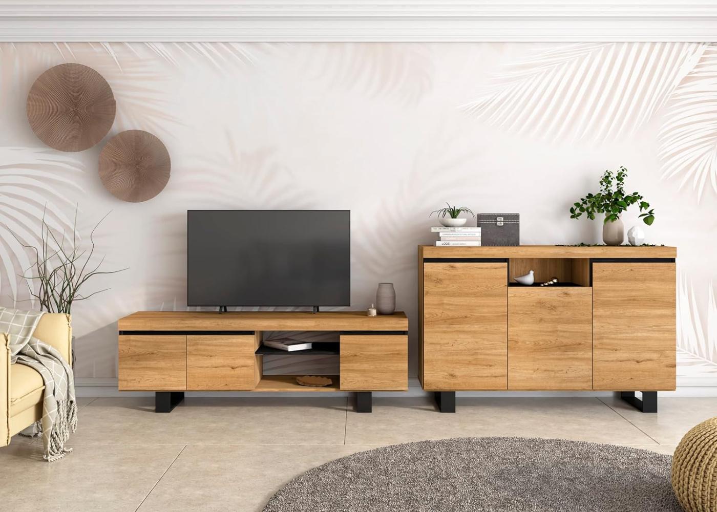 Skraut Home Möbel-Set mit Sideboard und TV-Schrank, 160x40x92cm Bild 1