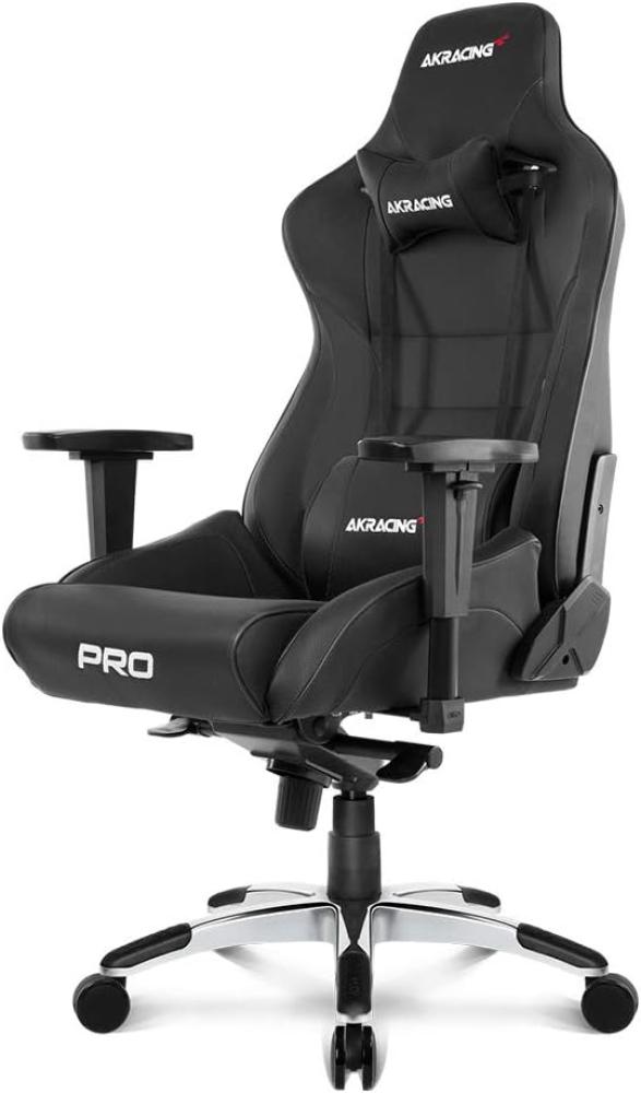 AKRacing Chair Master PRO Gaming Stuhl, PU-Kunstleder, Schwarz/Schwarz, 5 Jahre Herstellergarantie Bild 1