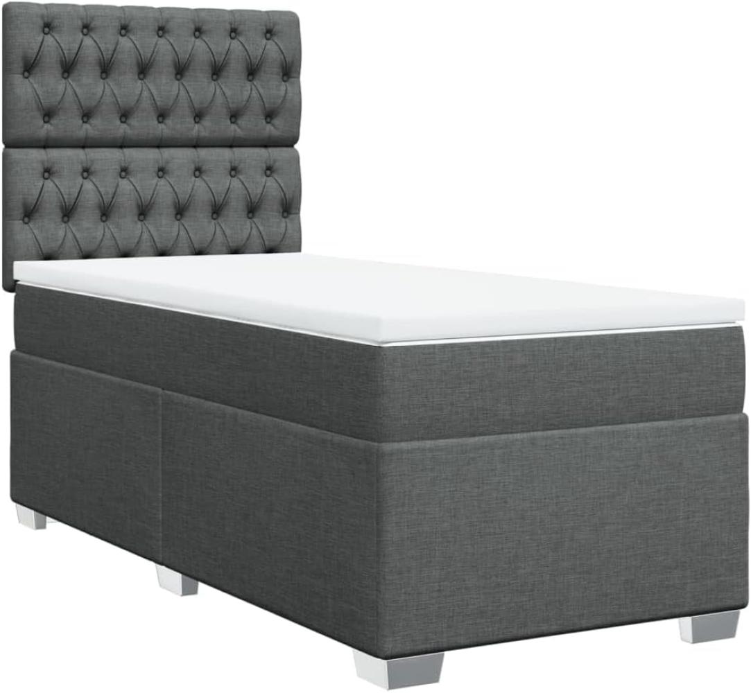 Boxspringbett mit Matratze Dunkelgrau 90x190 cm Stoff 3292651 Bild 1