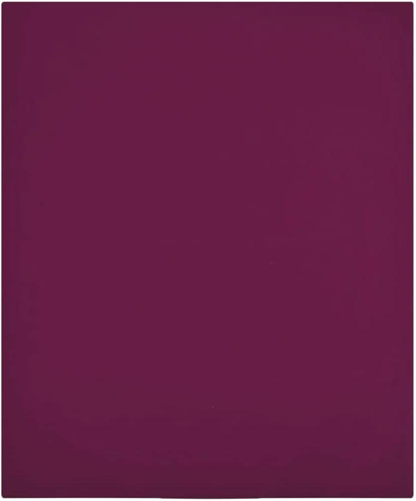 Spannbettlaken Jersey Bordeauxrot 100x200 cm Baumwolle Bild 1
