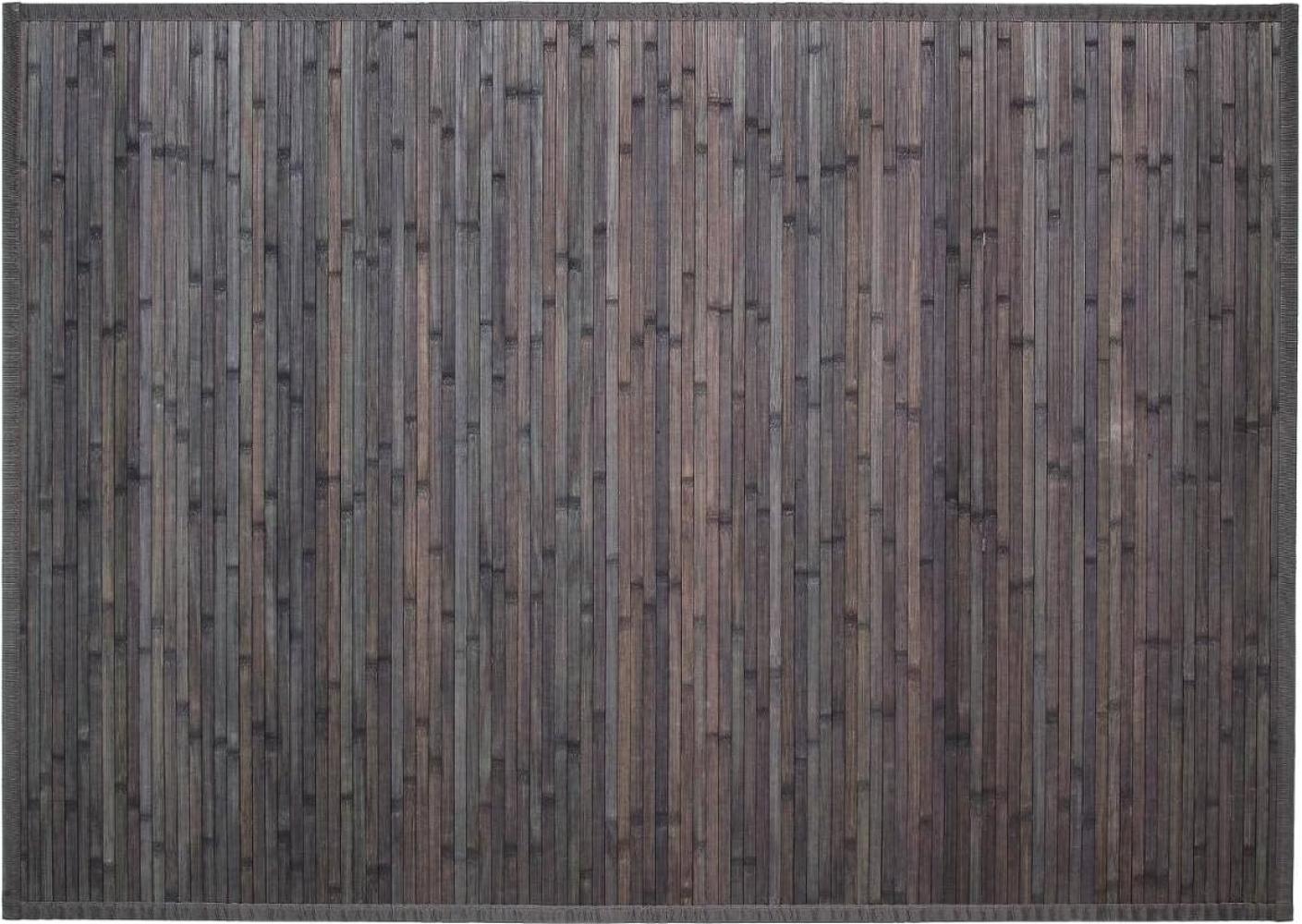 Badteppich aus Bambus, Badläufer, 120 x 170 cm, braun Bild 1