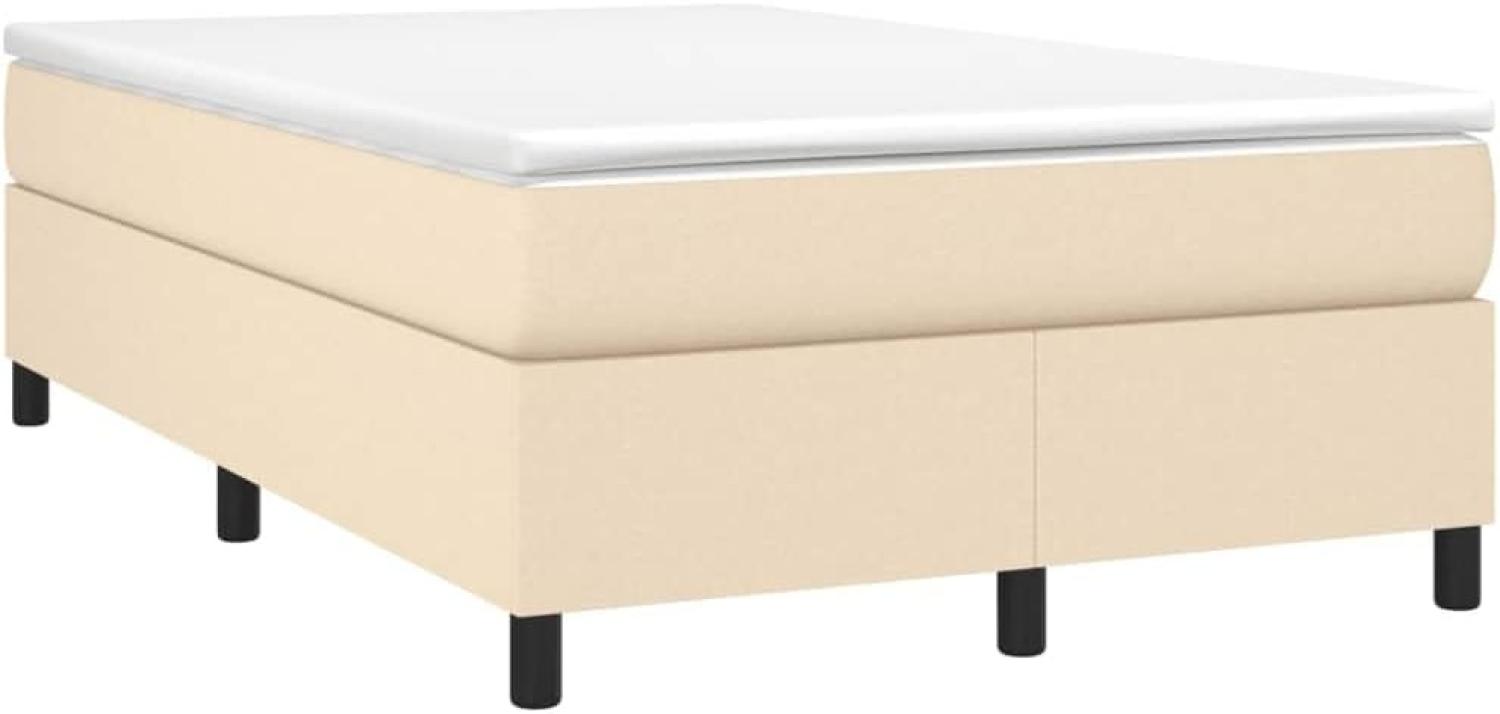 Boxspringbett mit Matratze Creme 120x190 cm Stoff (Farbe: Creme) Bild 1