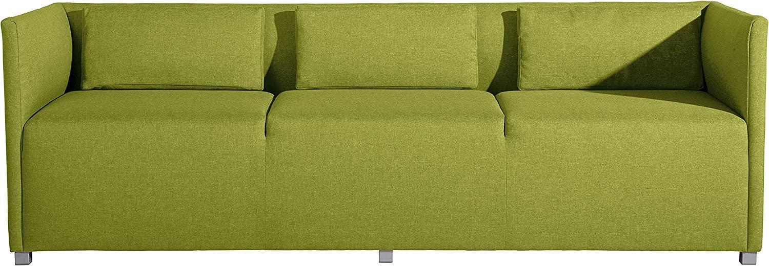 Equal Sofa 3-Sitzer Flachgewebe Apfel Metallfuß pulverbeschichtet Bild 1