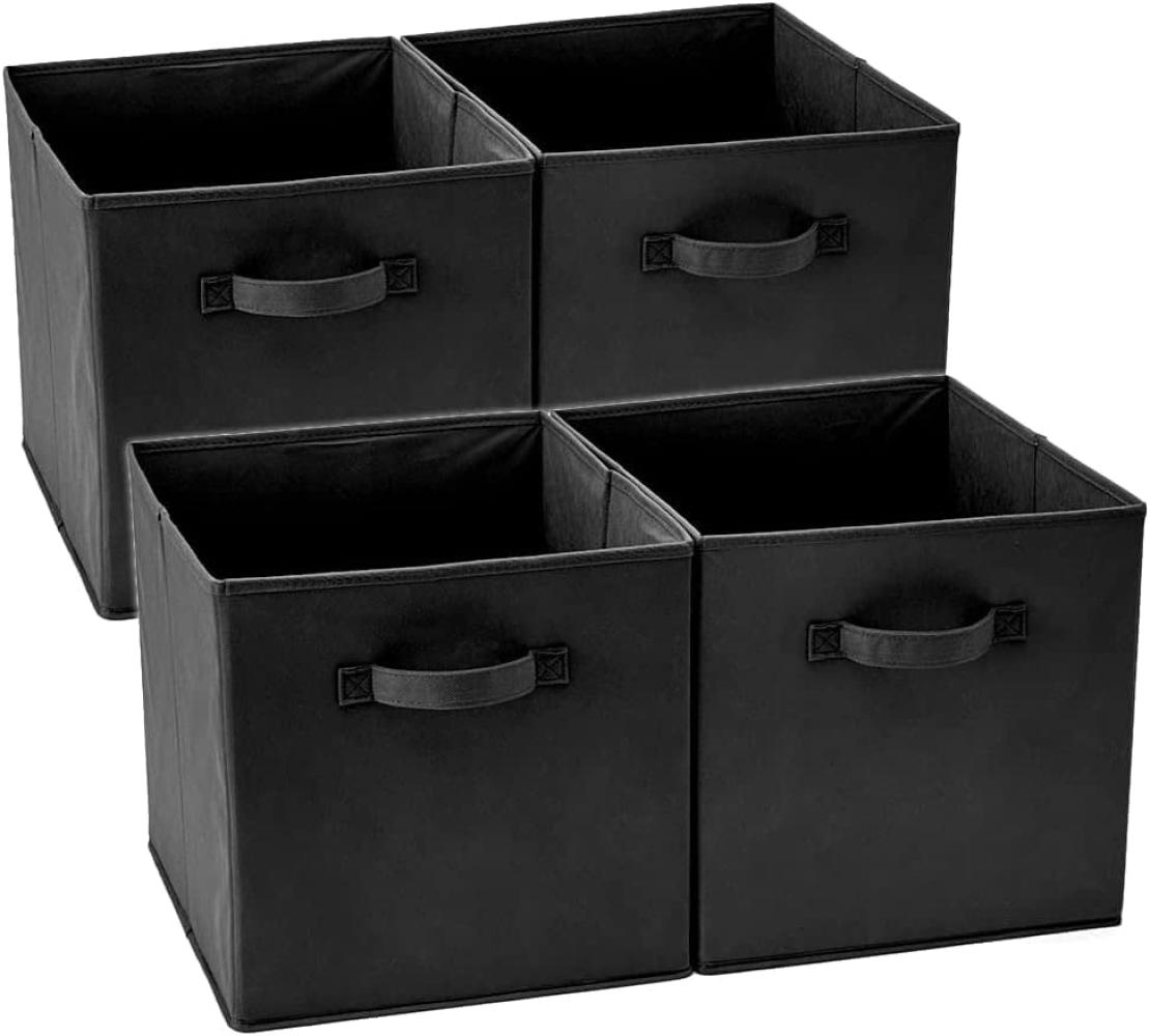 EZOWare Aufbewahrungskörbe 4er Pack Stoffboxen Aufbewahrungsbox Faltboxen für Kleidung Spielzeug Kinderzimmer Bild 1