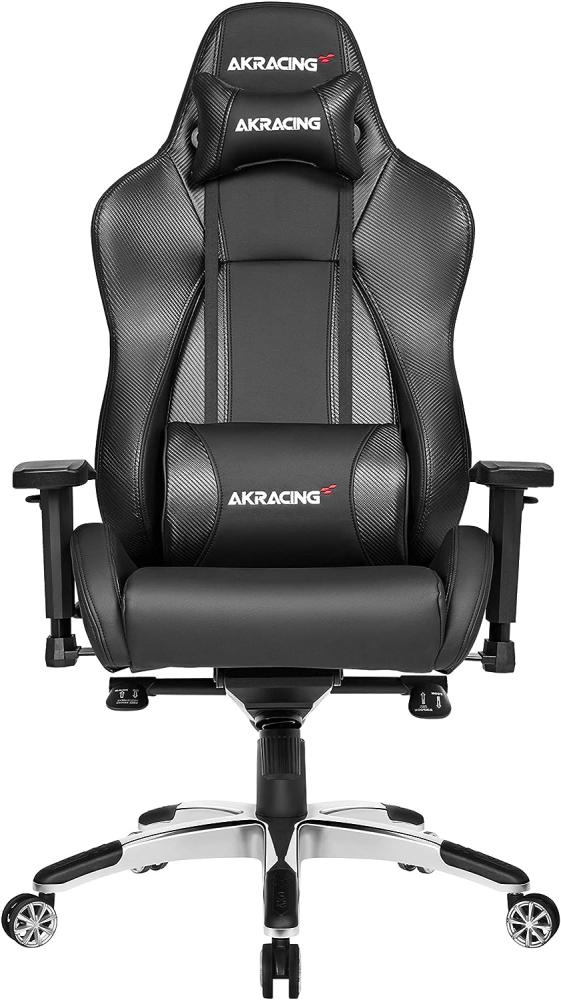 AKRacing Chair Master Premium Gaming Stuhl, PU-Kunstleder schwarz/Karbon, 133,9 x 50,2 x 70,1 cm Bild 1