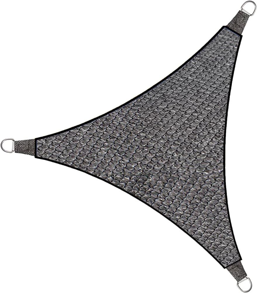 Sonnensegel Dreieck wasserdurchlässig Dunkelgrau 5m - Sonnenschutz für Balkon Bild 1