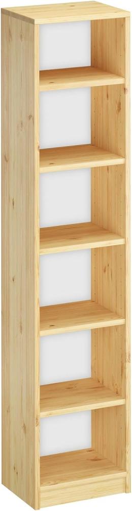 Erst-Holz Bücherregal Massivholz Kieferregal klar lackiert, Höhe 180 cm Bild 1