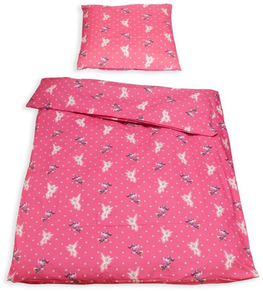 Kinderbettwäsche-Set EDDA | 100% Baumwolle | hochwertiger Digitaldruck | schadstoffgeprüft (135x200 cm, Sterne Pink) Bild 1