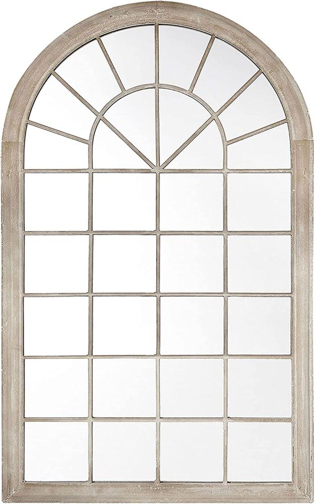 Wandspiegel beige Fensteroptik 75 x 130 cm TREVOL Bild 1
