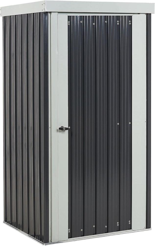 Gerätehaus mit Dachrinne Stahl graphitgrau cremeweiß UMBRIA Bild 1