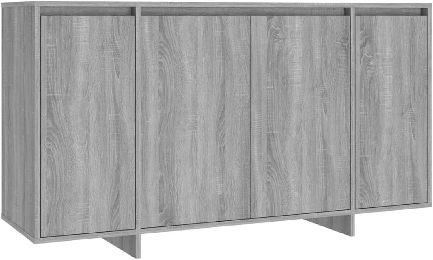 Sideboard Grau Sonoma 135x41x75 cm Holzwerkstoff Bild 1