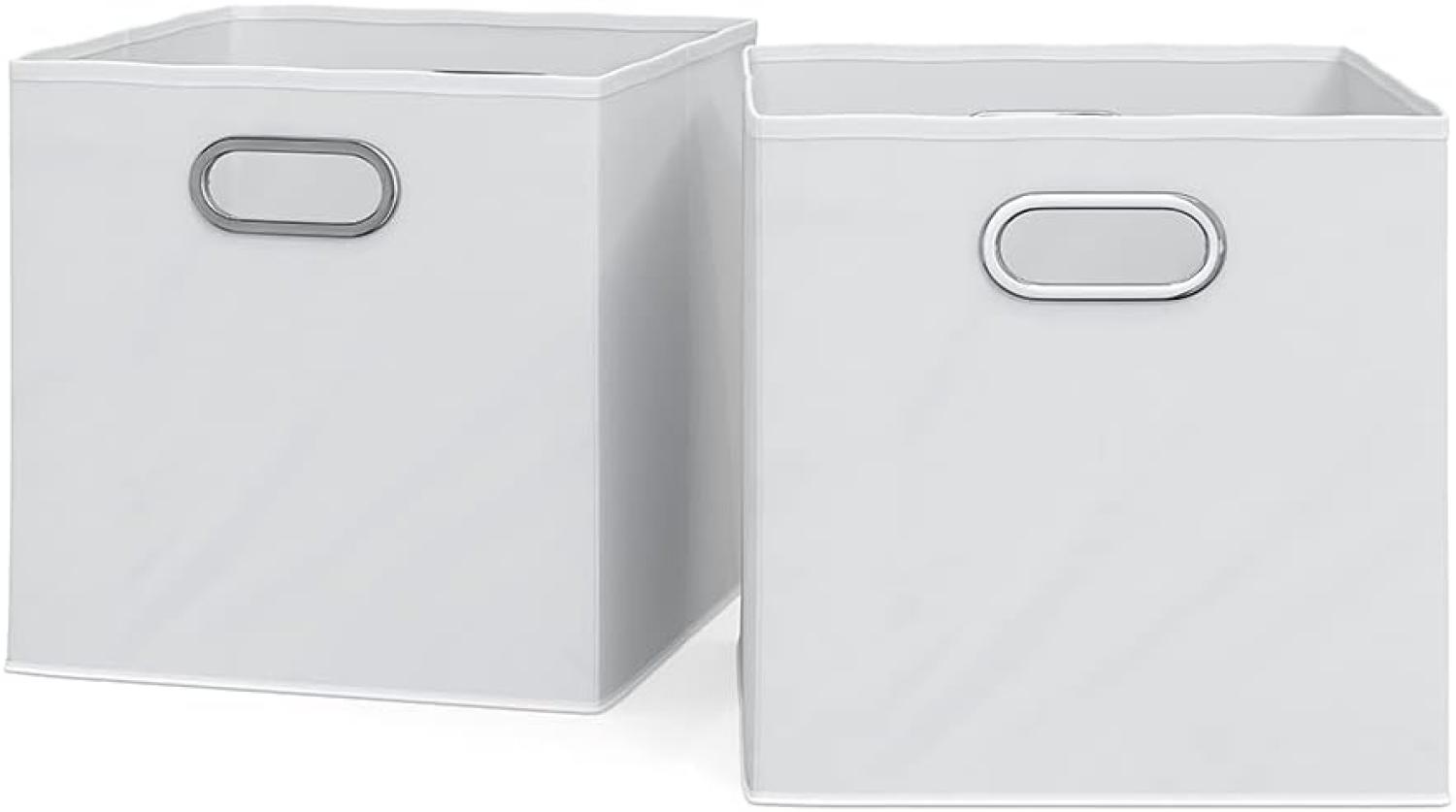 VICCO 2er Set Faltbox 30x30 cm weiß Faltkiste Aufbewahrungsbox Regalbox Box Bild 1