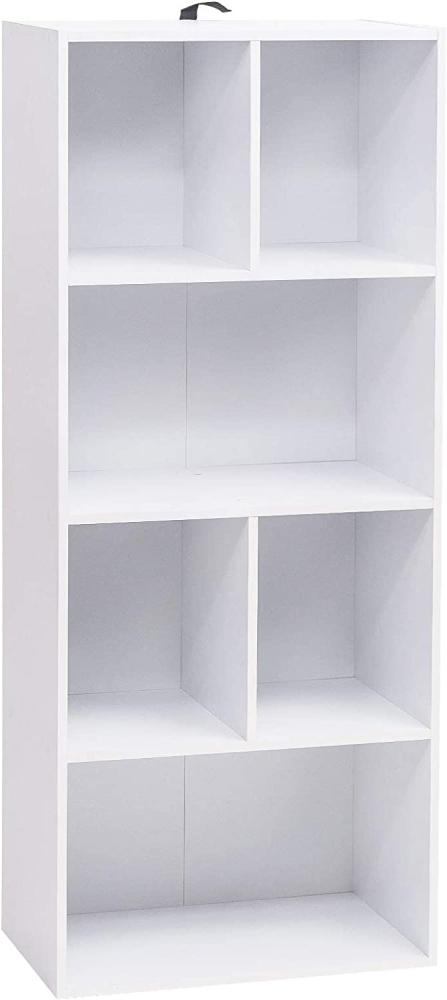 Bücherregal mit 6 Fächern Modell Kuep weiß Bild 1