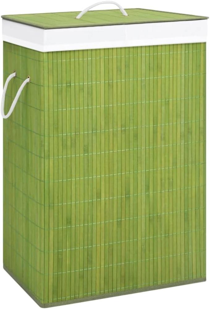 Bambus-Wäschekorb Grün 72 L Bild 1