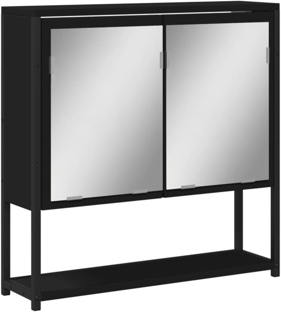 Bad-Spiegelschrank Schwarz 60x16x60 cm Holzwerkstoff 842421 Bild 1