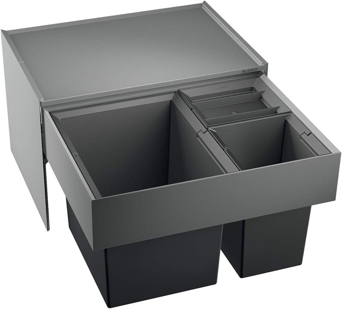 Blanco Select XL 60-3, Müllsystem zur Abfalltrennung für den 60 cm-Unterschrank, mit 3 Abfalleimerrn aus schwarzem Kunststoff (30 l-2 x 8 l), zur Montage an der Fronttür, 1 Stück, 520780 Bild 1