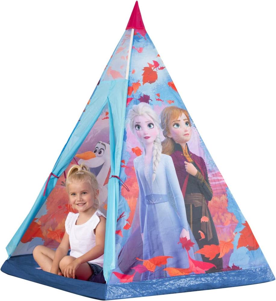 John 75107A Kunststoffstangen Disney Eiskönigin Tipi Spielzelt, Kinderzelt, Spielhaus mit Frozen 2 Motiv, lila Bild 1