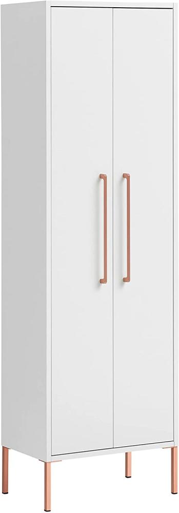 Schildmeyer Gloria Highboard 150090, Holzwerkstoff, Weiß/Rosegold, 2 Türen Bild 1