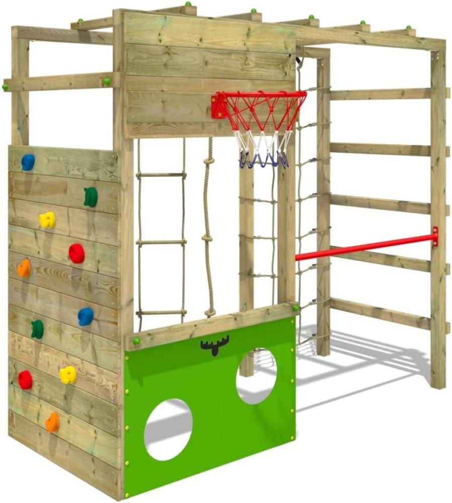 FATMOOSE Klettergerüst Spielturm CleverClimber, Gartenspielgerät mit Sandkasten, Leiter & Spiel-Zubehör Bild 1