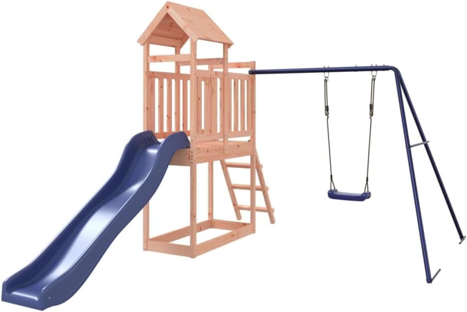 Spielturm mit Rutsche und Schaukel Massivholz Douglasie Bild 1