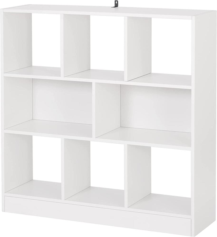 Bücherregal Bücherschrank mit 8 Fächern Modell Kuep weiß Bild 1