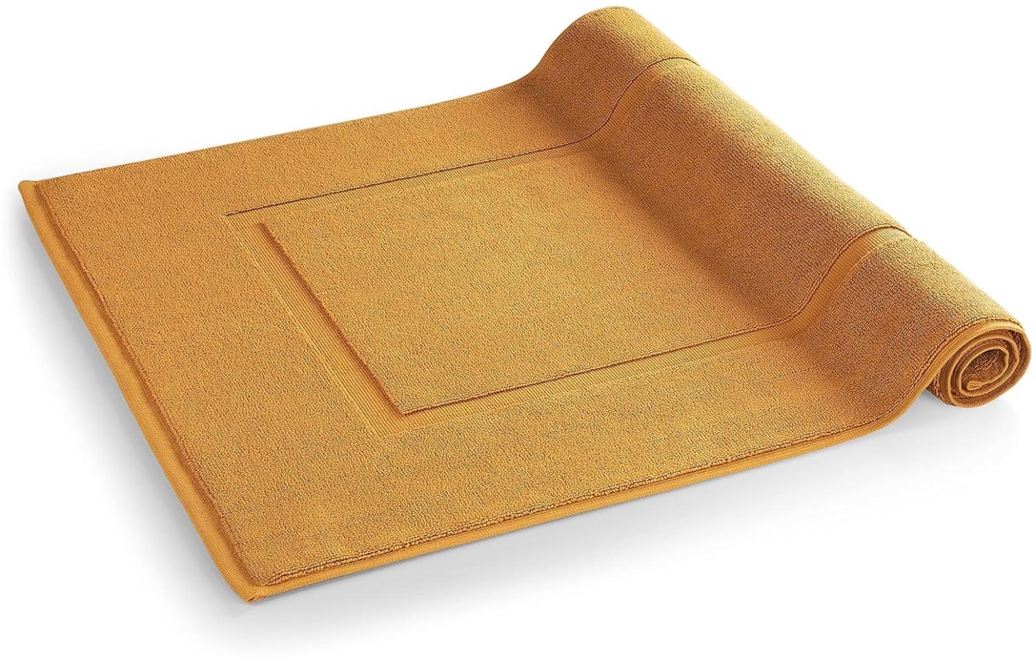 Blumtal Premium Frottier Badematte - Badeteppich OEKO-TEX® zertifiziert, waschbarer Badvorleger 50x80cm, saugstark & weich, pumpkin spice - braun Bild 1