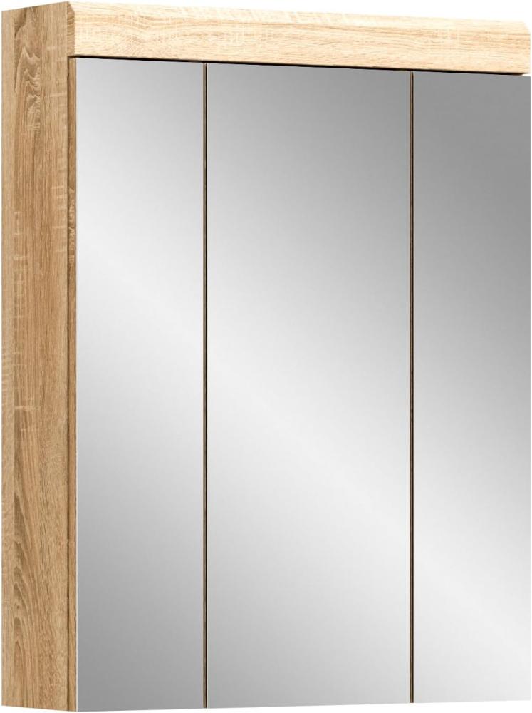 Spiegelschrank Lambada - Sonoma Eiche / Spiegelglas ohne Badaufsatzleuchte Bild 1