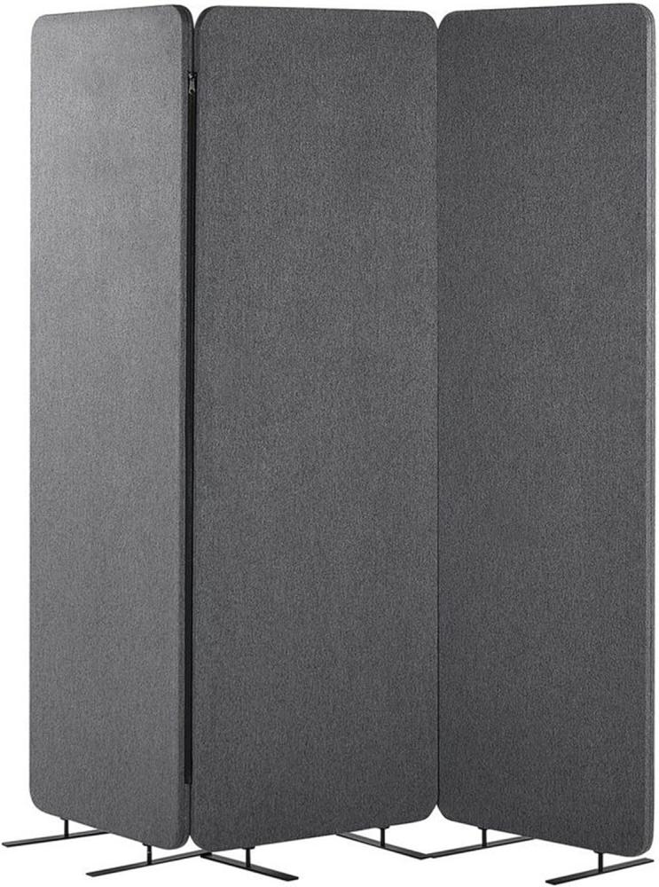Akustik Raumteiler 3-teilig grau 184 x 184 cm STANDI Bild 1