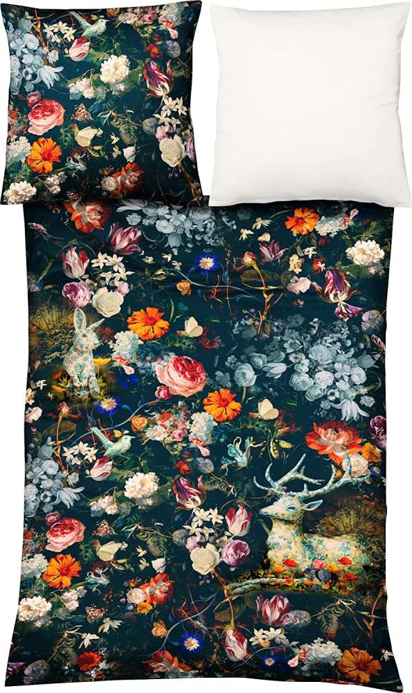 Fleuresse Mako-Satin Bettwäsche Bed Art S Zauberwald glory | 135x200 cm + 80x80 cm Bild 1