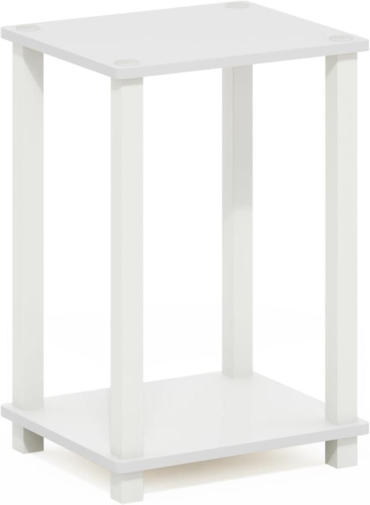Furinno Simplistic Klein Beistelltisch, Holzwerkstoff, Weiß/Weiß, 1-Pack Bild 1