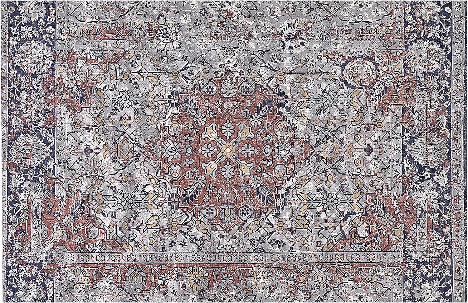 Teppich mehrfarbig orientalisches Muster 150 x 230 cm Kurzflor KORGAN Bild 1