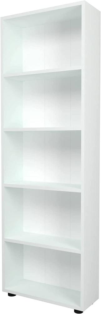 Bücherregal Vara 172x55x20 cm Weiß [en. casa] Bild 1