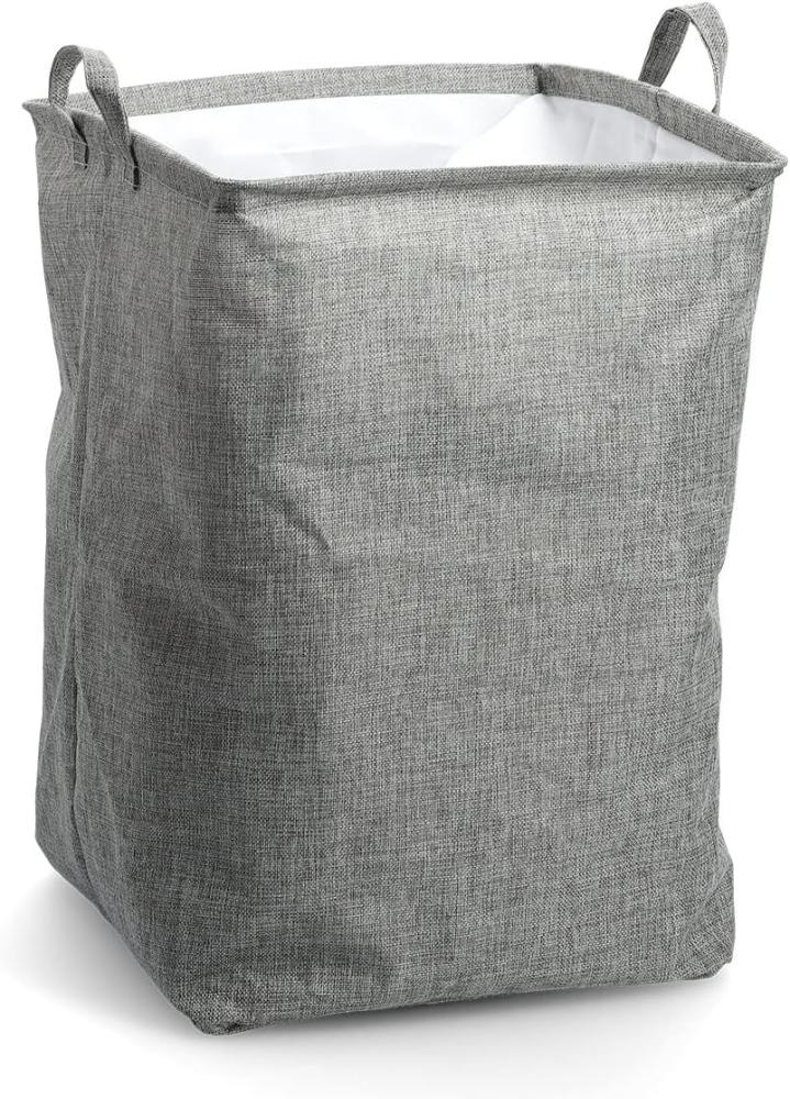 Zeller Wäschesammler, Polyester, grau, ca. Ø 35 x 53 cm Bild 1