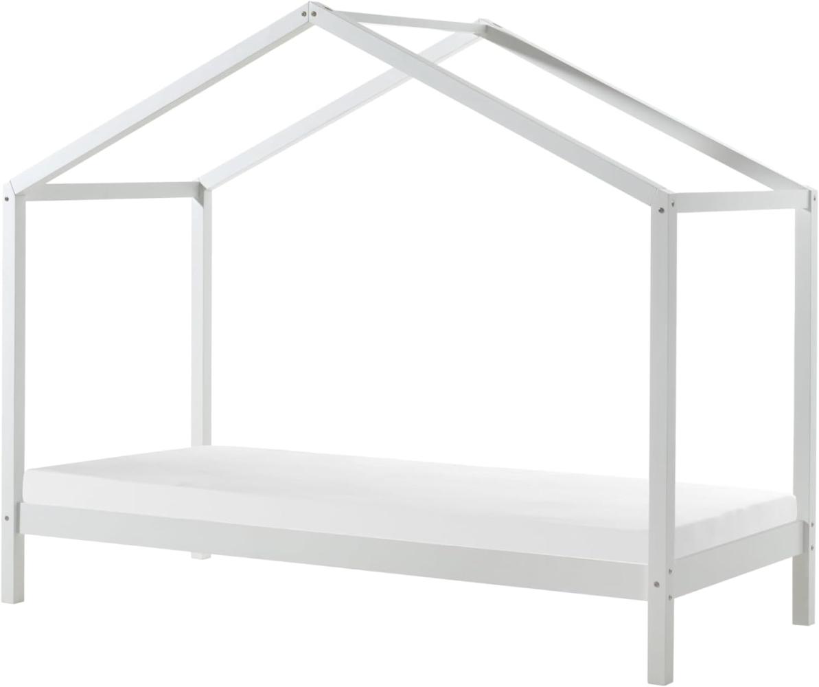 Vipack 'Dallas 3' Hausbett 90 x 200 cm, weiß, inkl. Textilhimmel Bild 1
