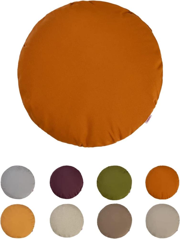 Kissenhülle rund ca. 50 cm Ø sanddorn-orange beties "Wunschton" Bild 1