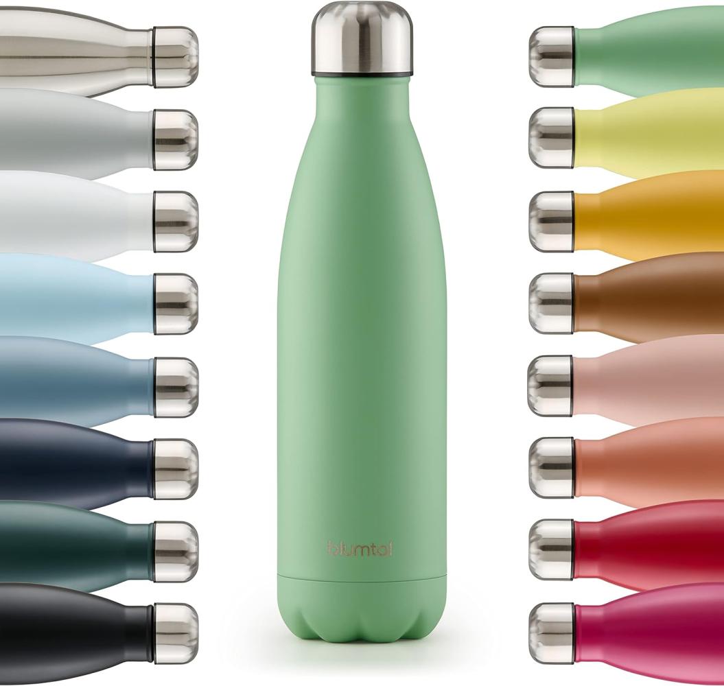 Blumtal Trinkflasche Charles - auslaufsicher, BPA-frei, stundenlange Isolation von Warm- und Kaltgetränken, 750ml, summer green - grün Bild 1