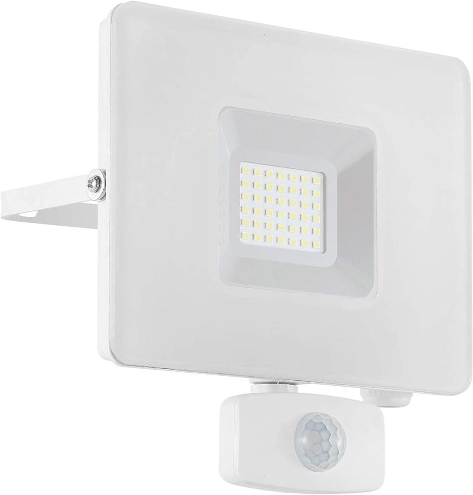 Eglo 33158 LED Outdoor Wandleuchte FAEDO 3 weiß klar L:17,5cm H:19cm T:5cm Sensor IP44 Bild 1