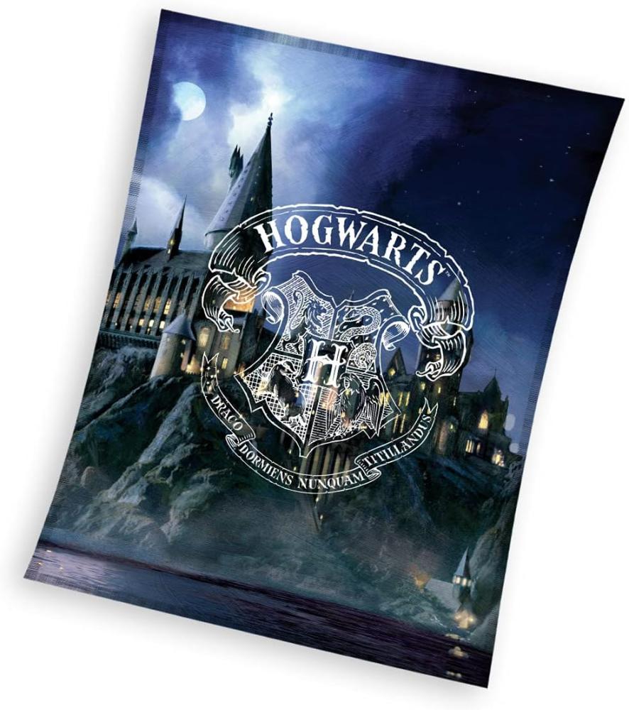 Harry Potter Hogwarts Wappen Coral Flauschdecke 150 x 200 cm Bild 1