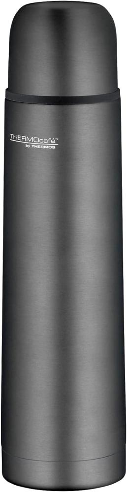 THERMOcafé by THERMOS Thermosflasche Edelstahl Everyday, Isolierflasche 4058. 234. 075 auslaufsicher, Thermoskanne mit Becher hält 12 Stunden heiß, 24 Stunden kalt, BPA-Free, 0,7 Liter, Cool Grey Bild 1