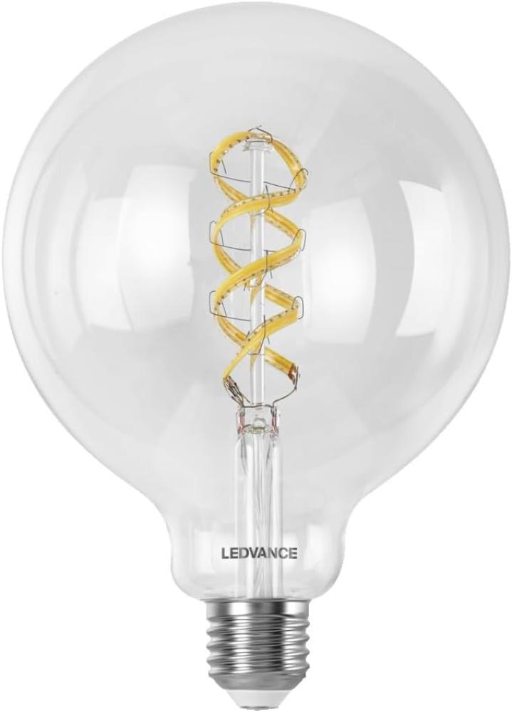 LEDVANCE E27 LED Lampe Wifi, Kugelform Leuchtmittel mit 4,8 W (470Lumen) Weißglas, dimmbar, RGBW Lichtfarbe (2700-6500K), kompatibel mit Alexa, google oder App, Lampen im 1er-Pack Bild 1