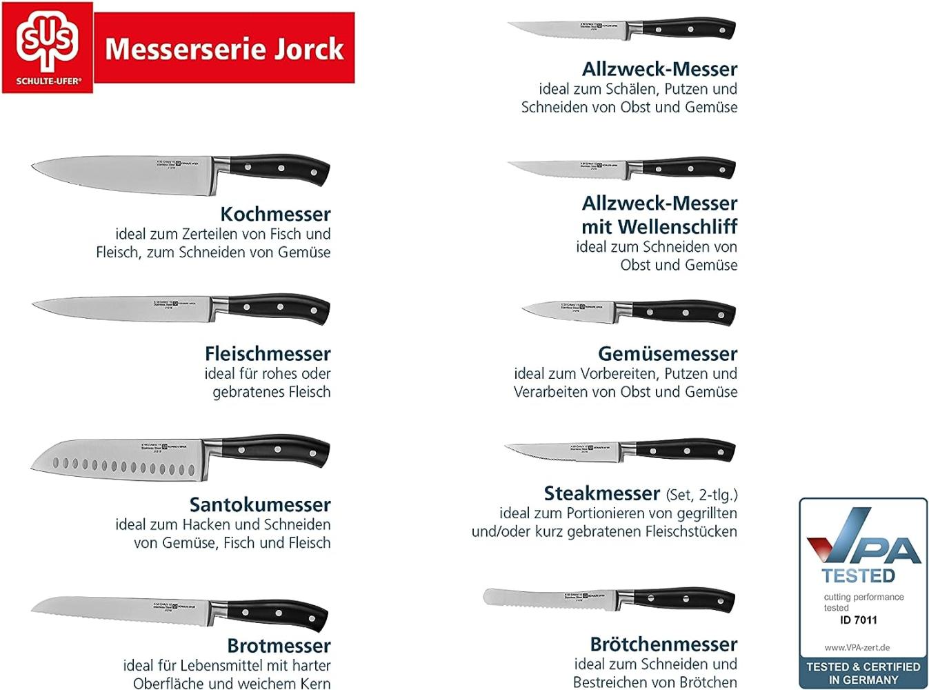 Schulte-Ufer Steakmesser-Set Jorck 2-tlg, Fleischmesser, Messer, Klingenstahl, Kunststoffgriff, 61613 Bild 1