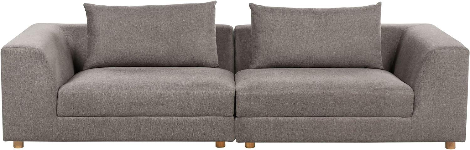 3-Sitzer Sofa braun mit Kissen LERMON Bild 1