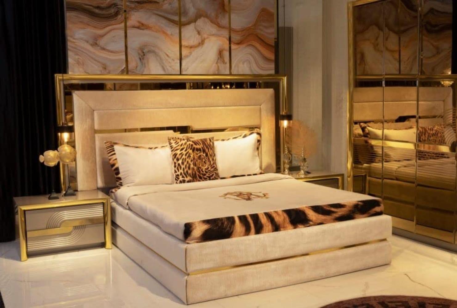 Modern Bett Luxus Betten Barock Rokoko Möbel Hotel Textil Schlafzimmer Neu Bild 1