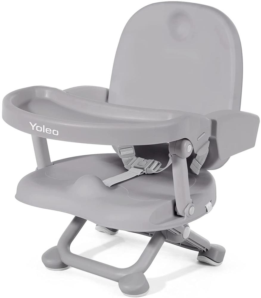 YOLEO Sitzerhöhung Stuhl für Kinder, Tragbarer Hochstuhl für Baby, nur 2 kg, mit Sicherheitsgurt und Abnehmbarem Tablett, Baby Fütterungstisch, Geeignet für Kinder von 6 bis 36 Monaten Bild 1
